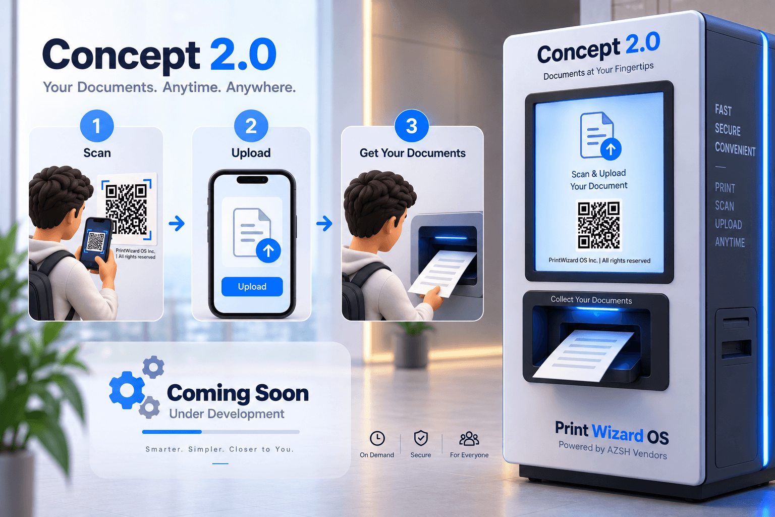 Print Wizard OS Concept Workflow Illustration